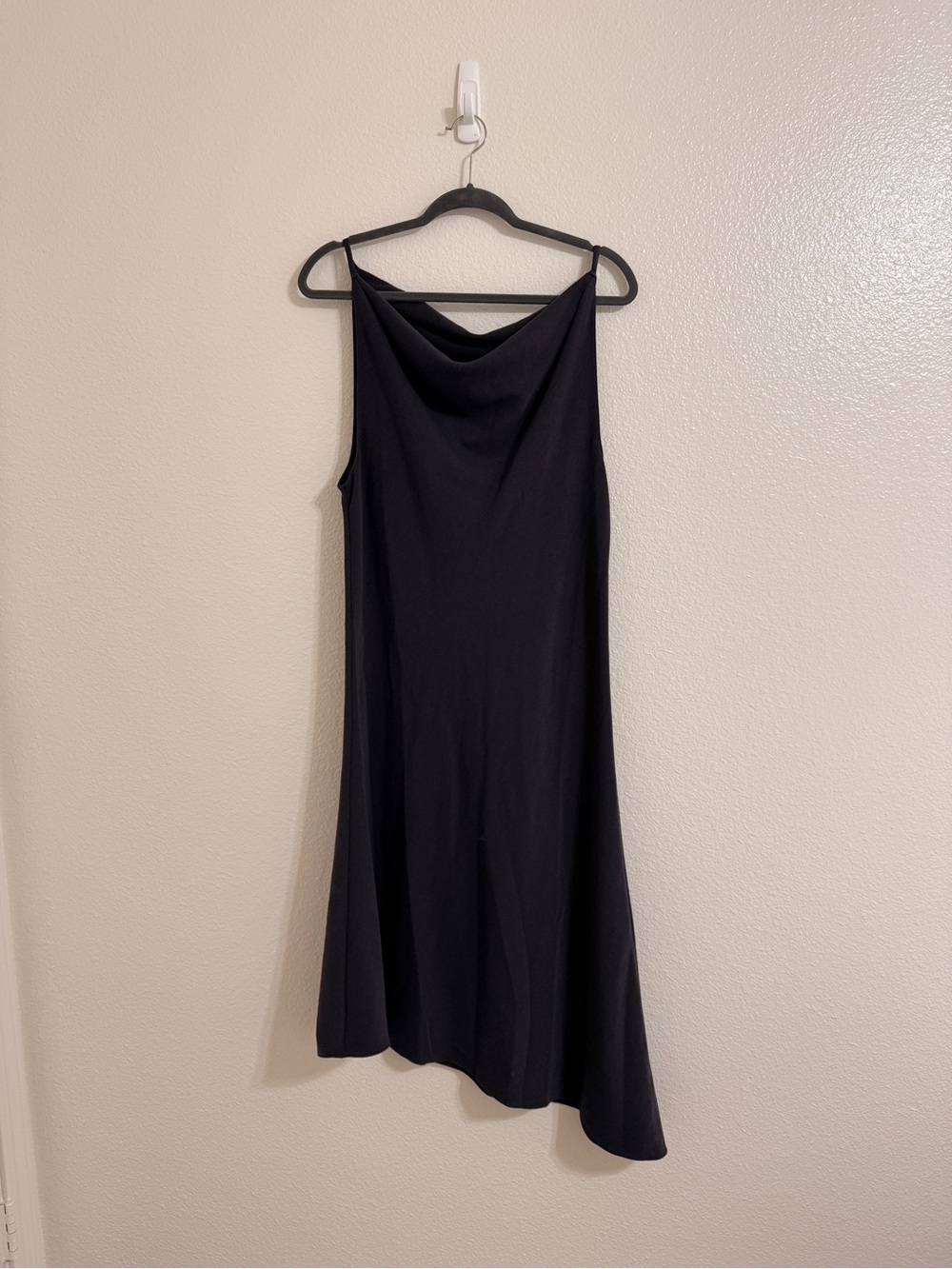 Pure Navy Cowl Neck Slip Dress